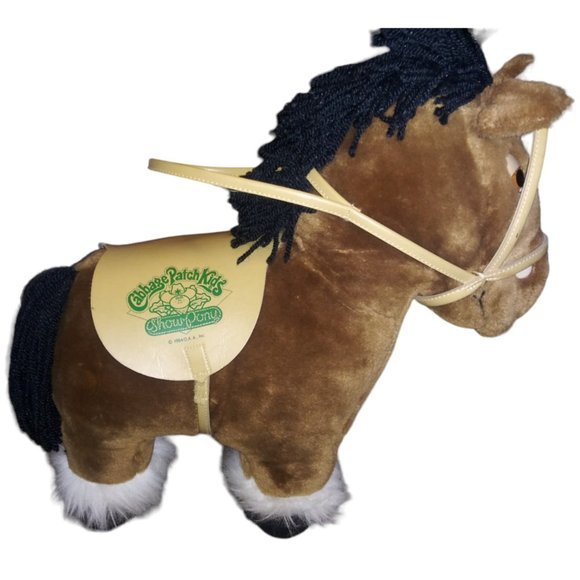 Cabbage Patch Kids Brown Pony Stuffed Animal Horse Plush Saddle Bridle CPK 1984 - Picture 3 of 12